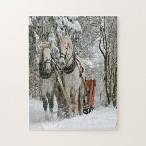 Wintertime Sleigh Ride Jigsaw Puzzle