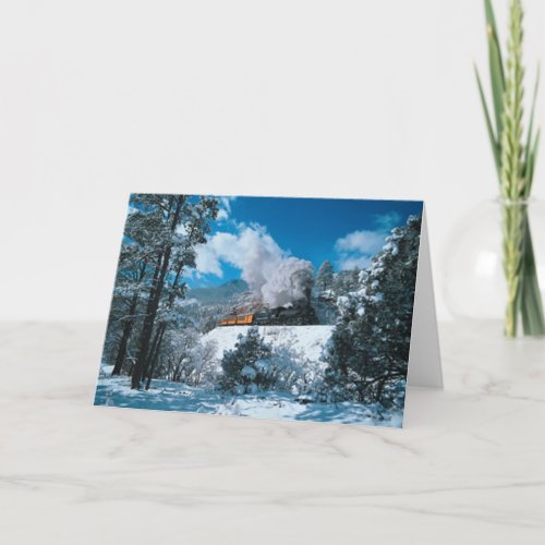 Wintertime Steam Holiday Card