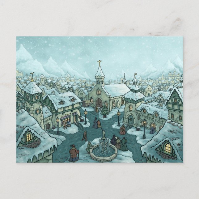 wintertown holiday postcard basic (Front)