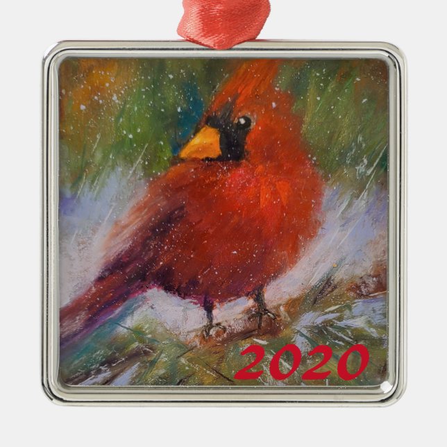 WinterVisitor 3Ceramic Ornament (Front)