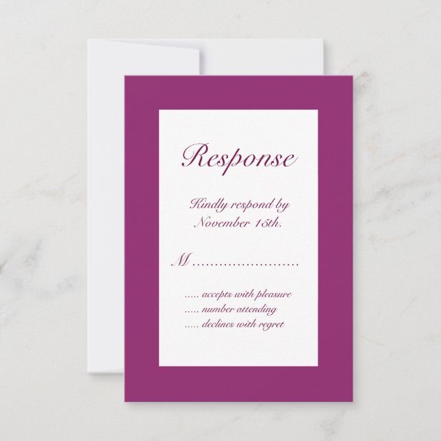 Wintery Magenta RSVP Card (Front)