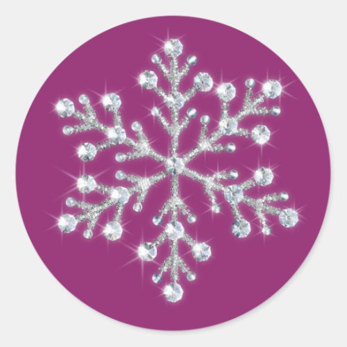 Wintery Magenta Sticker