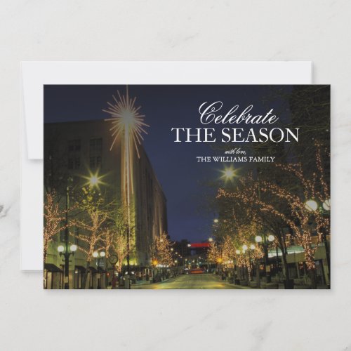 Wintery Night in Downtown Seattle  Invitation