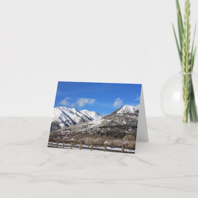 Wintery Peaks Holiday Card (Front)