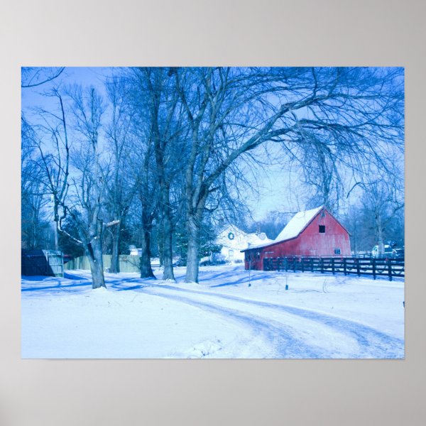 Winter Barn Posters & Prints | Zazzle