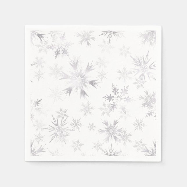 Wintery Snowflakes  Napkins (Front)