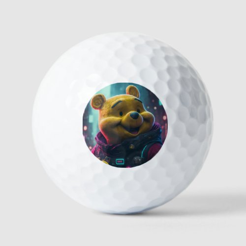 Wintery Teddy Golf Balls