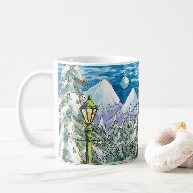 Wintery Woodland - Coffee Mug (With Donut)