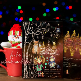 Winterzauber Frohe Weihnachtskarte Foil Holiday Card