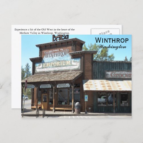 Winthrop Washington Travel Photo Postcard