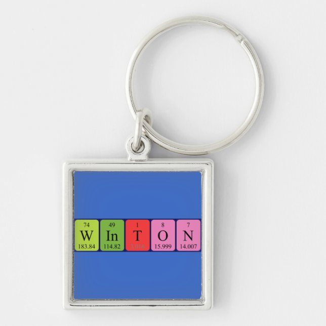 Winton periodic table name keyring (Front)