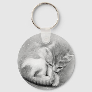 Wintry Kitty Keychain