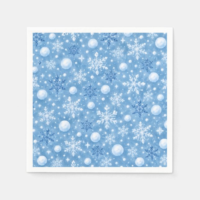 Wintry Snow Napkins (Front)