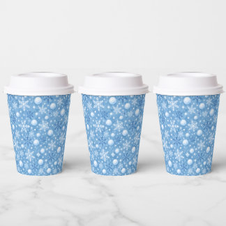 Wintry Snow Paper Cups