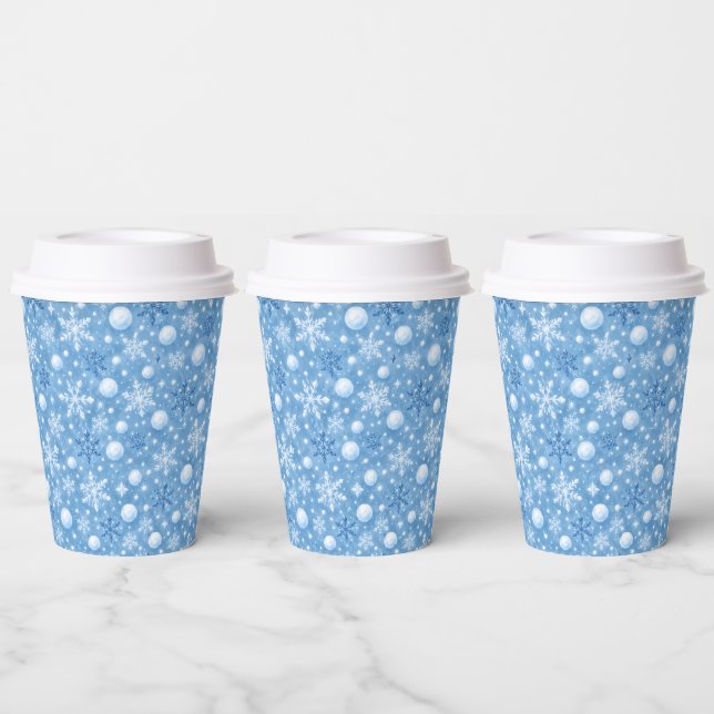Wintry Snow Paper Cups (Multi)