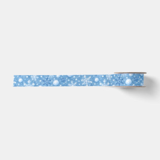 Wintry Snow Satin Ribbon