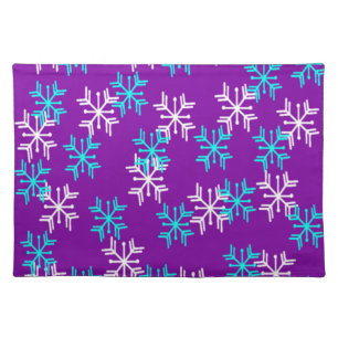 Wintry Snowflakes Cloth Placemat