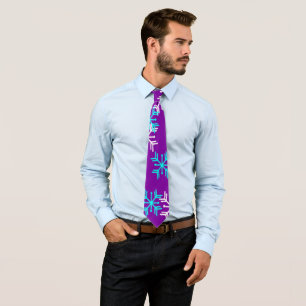 Wintry Snowflakes Neck Tie
