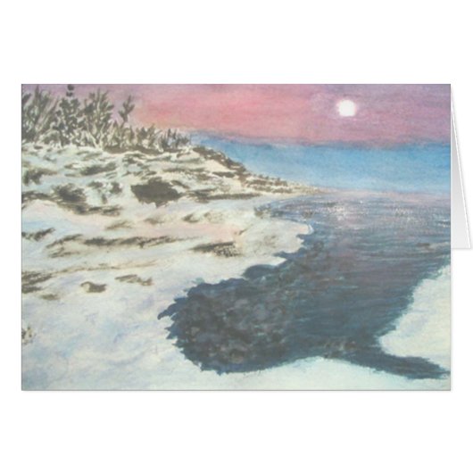 Wintry Sunset in Grand Portage Cards (Front Horizontal)