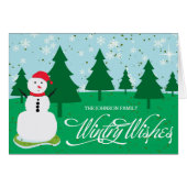 wintry wishes greeting card (Front Horizontal)