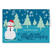 wintry wishes greeting card (Front Horizontal)