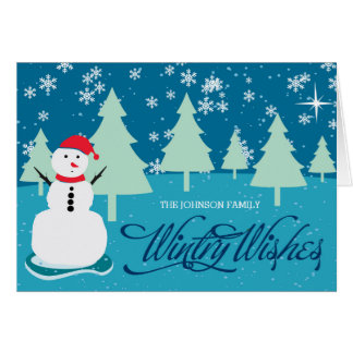 wintry wishes greeting card