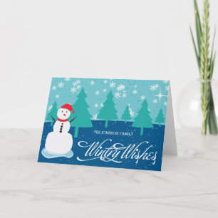 wintry wishes holiday card