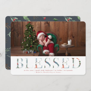 Wintry Wonderland Holiday Birth Announcement