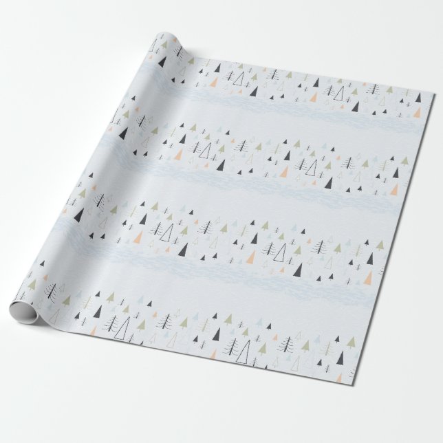 Wintry Wrapping Paper (Unrolled)