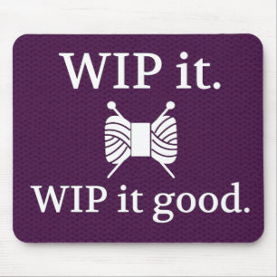 WIP It Good Knit Texture Crafts Mouse Pad