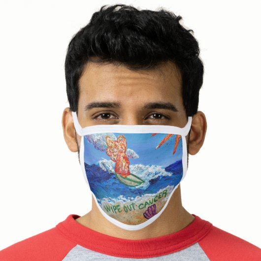 Wipe Out Cancer Angel Art Custom Face Mask (Worn Him)
