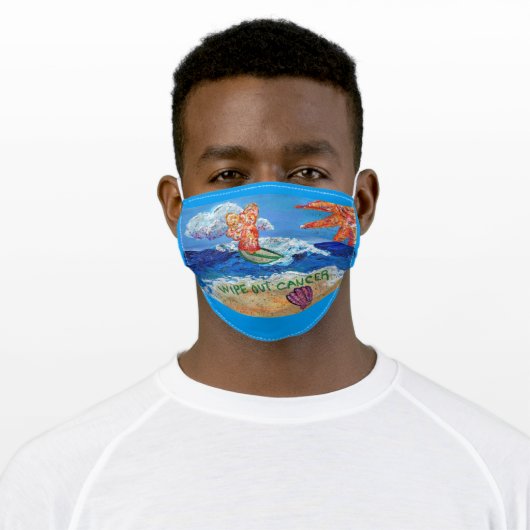 Wipe Out Cancer Angel Art Custom Face Masks (Worn)