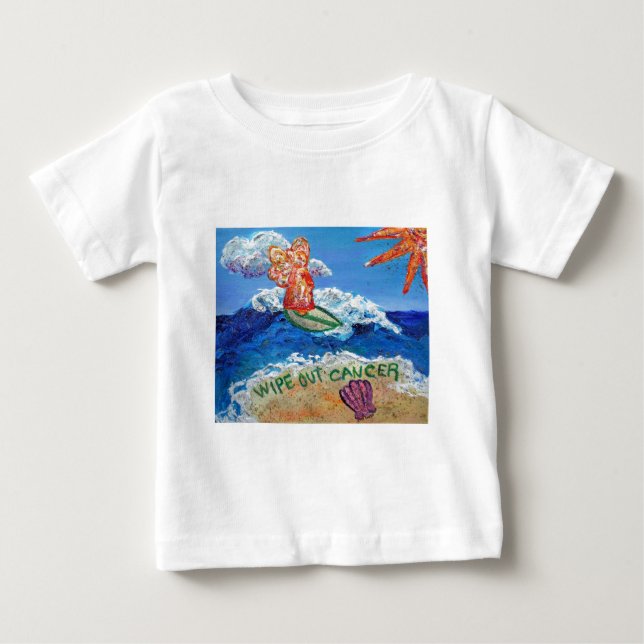 Wipe Out Cancer Angel Baby T-Shirt (Front)