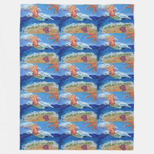Wipe Out Cancer Angel Custom Art Fleece Blanket