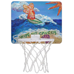 Wipe Out Cancer Angel Fun Basketball Hoop