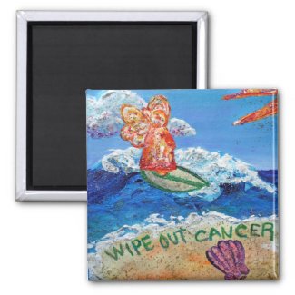 Wipe Out Cancer Angel Magnet