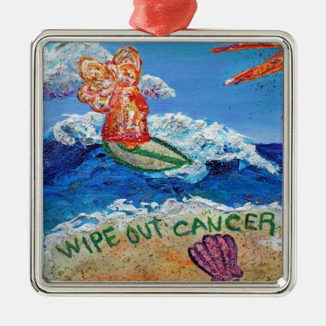 Wipe Out Cancer Angel Ornament (Front)