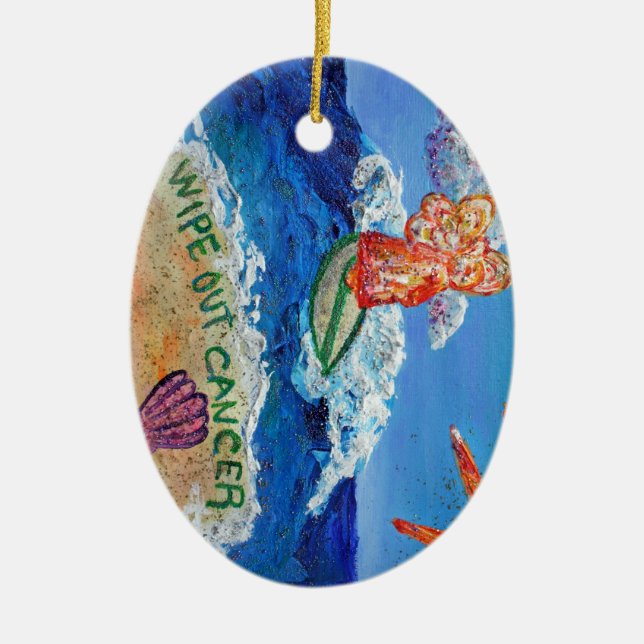 Wipe Out Cancer Angel Ornament Customized (Front)