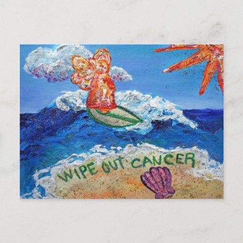 Wipe Out Cancer Angel Postcard