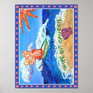 Wipe Out Cancer Angel Poster