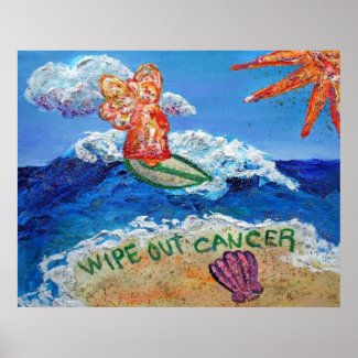 Wipe Out Cancer Angel Poster