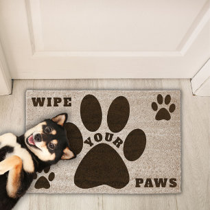 Wipe you Paws Funny Dog Pet Fiber Doormat