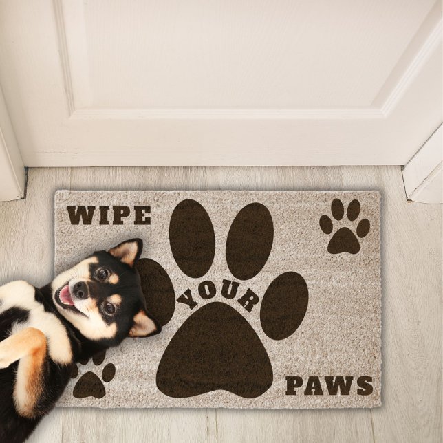 Wipe you Paws Funny Dog Pet  Fiber Doormat (Creator Uploaded)