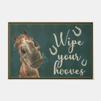 Wipe your hooves doormat, horse welcome mat