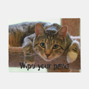 Wipe Your Paws Cat Face Doormat