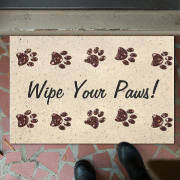 Wipe Your Paws Door Mat by Mousefx at Zazzle