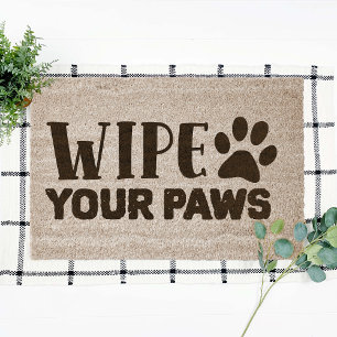 Wipe Your Paws Funny Pet Coir Fiber Doormat