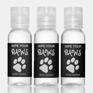 Wipe Your Paws Paw Prints Glitter Dog Pet Business Hand Sanitizer