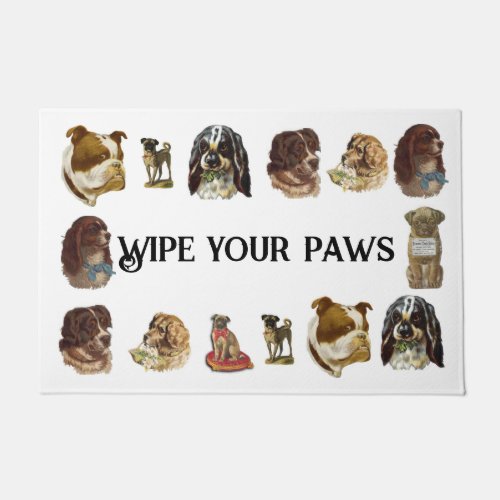 Wipe Your Paws Victorian Dog Doormat