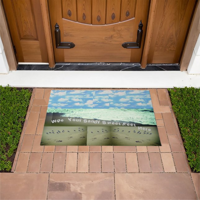 Wipe Your Sandy Sweet  Feet Here 30" x 45" doormat (Outdoor)